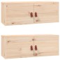 vidaXL Armarios de pared 2 uds madera maciza de pino 80x30x30 cm vidaXL Armarios de pared 2 uds madera maciza de pino 80x30x30 cm