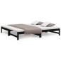 vidaXL Sofá cama extraíble madera maciza de pino negro 2x(100x200) cm vidaXL Sofá cama extraíble madera maciza de pino negro 2x(100x200) cm