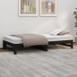 vidaXL Sofá cama extraíble madera maciza de pino negro 2x(100x200) cm vidaXL Sofá cama extraíble madera maciza de pino negro 2x(100x200) cm