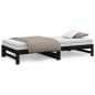 vidaXL Sofá cama extraíble madera maciza de pino negro 2x(100x200) cm vidaXL Sofá cama extraíble madera maciza de pino negro 2x(100x200) cm