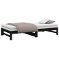 vidaXL Sofá cama extraíble madera maciza de pino negro 2x(100x200) cm vidaXL Sofá cama extraíble madera maciza de pino negro 2x(100x200) cm