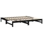 vidaXL Sofá cama extraíble madera maciza de pino negro 2x(100x200) cm vidaXL Sofá cama extraíble madera maciza de pino negro 2x(100x200) cm