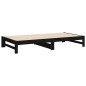 vidaXL Sofá cama extraíble madera maciza de pino negro 2x(100x200) cm vidaXL Sofá cama extraíble madera maciza de pino negro 2x(100x200) cm