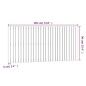 vidaXL Cabecero de cama de pared madera maciza pino blanco 185x3x90 cm