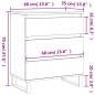vidaXL Aparador madera contrachapada marrón roble 60x35x70 cm vidaXL Aparador madera contrachapada marrón roble 60x35x70 cm