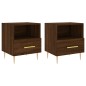 vidaXL Mesita noche 2 uds madera ingeniería marrón roble 40x35x47,5 cm vidaXL Mesita noche 2 uds madera ingeniería marrón roble 40x35x47,5 cm