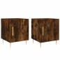 vidaXL Mesitas noche 2 uds madera ingeniería roble ahumado 40x40x50 cm vidaXL Mesitas noche 2 uds madera ingeniería roble ahumado 40x40x50 cm