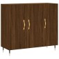 vidaXL Aparador de madera de ingeniería marrón roble 90x34x80 cm vidaXL Aparador de madera de ingeniería marrón roble 90x34x80 cm
