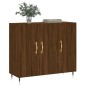 vidaXL Aparador de madera de ingeniería marrón roble 90x34x80 cm vidaXL Aparador de madera de ingeniería marrón roble 90x34x80 cm