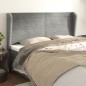 vidaXL Cabecero con orejas de terciopelo gris claro 183x23x118/128 cm vidaXL Cabecero con orejas de terciopelo gris claro 183x23x118/128 cm