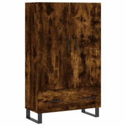 vidaXL Aparador alto madera de ingeniería roble ahumado 69,5x31x115 cm