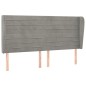 vidaXL Cabecero con orejas de terciopelo gris claro 183x23x118/128 cm vidaXL Cabecero con orejas de terciopelo gris claro 183x23x118/128 cm