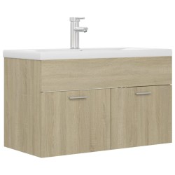 vidaXL Mueble con lavabo madera de ingeniería roble Sonoma