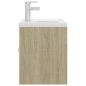 vidaXL Mueble con lavabo madera de ingeniería roble Sonoma vidaXL Mueble con lavabo madera de ingeniería roble Sonoma
