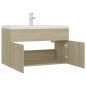vidaXL Mueble con lavabo madera de ingeniería roble Sonoma vidaXL Mueble con lavabo madera de ingeniería roble Sonoma