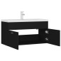 vidaXL Mueble con lavabo madera de ingeniería negro vidaXL Mueble con lavabo madera de ingeniería negro