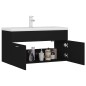 vidaXL Mueble con lavabo madera de ingeniería negro vidaXL Mueble con lavabo madera de ingeniería negro