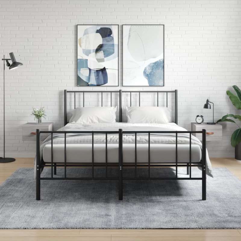 vidaXL Mesitas de noche de pared 2 uds color gris Sonoma 35x35x20 cm vidaXL Mesitas de noche de pared 2 uds color gris Sonoma 35x35x20 cm