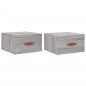 vidaXL Mesitas de noche de pared 2 uds color gris Sonoma 35x35x20 cm vidaXL Mesitas de noche de pared 2 uds color gris Sonoma 35x35x20 cm