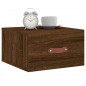 vidaXL Mesitas de noche de pared 2 uds color roble marrón 35x35x20 cm