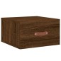 vidaXL Mesitas de noche de pared 2 uds color roble marrón 35x35x20 cm