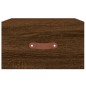 vidaXL Mesitas de noche de pared 2 uds color roble marrón 35x35x20 cm