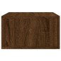 vidaXL Mesitas de noche de pared 2 uds color roble marrón 35x35x20 cm