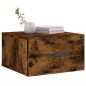 vidaXL Mesitas de noche de pared 2 uds color roble ahumado 35x35x20 cm