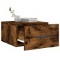 vidaXL Mesitas de noche de pared 2 uds color roble ahumado 35x35x20 cm