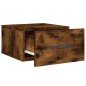vidaXL Mesitas de noche de pared 2 uds color roble ahumado 35x35x20 cm
