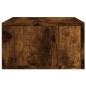 vidaXL Mesitas de noche de pared 2 uds color roble ahumado 35x35x20 cm