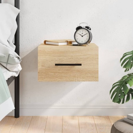 vidaXL Mesita de noche de pared color roble Sonoma 35x35x20 cm