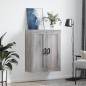 vidaXL Armario de pared madera ingeniería gris Sonoma 69,5x34x90 cm vidaXL Armario de pared madera ingeniería gris Sonoma 69,5x34x90 cm