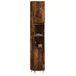 vidaXL Armario de baño madera contrachapada roble ahumado 30x30x190 cm