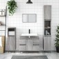vidaXL Mueble de baño madera de ingeniería gris Sonoma 80x33x60 cm