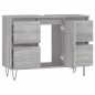 vidaXL Mueble de baño madera de ingeniería gris Sonoma 80x33x60 cm
