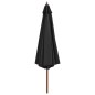 vidaXL Sombrilla de jardín con palo de madera 350 cm gris antracita vidaXL Sombrilla de jardín con palo de madera 350 cm gris antracita