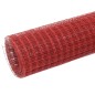 vidaXL Alambrada de gallinero acero revestimiento PVC rojo 10x0,5 m vidaXL Alambrada de gallinero acero revestimiento PVC rojo 10x0,5 m
