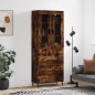 vidaXL Aparador alto madera contrachapada roble ahumado 69,5x34x180 cm vidaXL Aparador alto madera contrachapada roble ahumado 69,5x34x180 cm