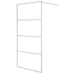 vidaXL Mampara de ducha vidrio ESG transparente plateado 100x195 cm