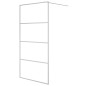 vidaXL Mampara de ducha vidrio ESG transparente plateado 100x195 cm vidaXL Mampara de ducha vidrio ESG transparente plateado 100x195 cm