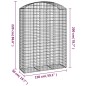 vidaXL Cesta gaviones forma arco hierro galvanizado 150x50x200/220 cm vidaXL Cesta gaviones forma arco hierro galvanizado 150x50x200/220 cm