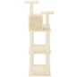 vidaXL Rascador para gatos con postes de sisal crema 119 cm vidaXL Rascador para gatos con postes de sisal crema 119 cm