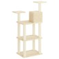 vidaXL Rascador para gatos con postes de sisal crema 119 cm vidaXL Rascador para gatos con postes de sisal crema 119 cm