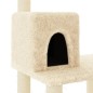 vidaXL Rascador para gatos con postes de sisal crema 119 cm vidaXL Rascador para gatos con postes de sisal crema 119 cm