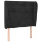 vidaXL Cabecero con orejas de terciopelo negro 103x23x118/128 cm