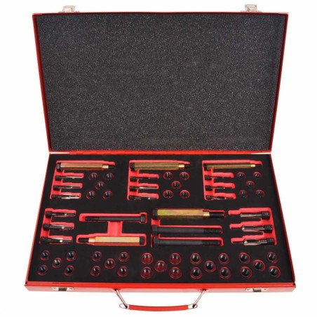 vidaXL Kit reparación rosca bujía incandescente 63 pzas M8 M9 M10 M12