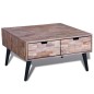 vidaXL Mesa de centro con 4 cajones de madera de teca reciclada vidaXL Mesa de centro con 4 cajones de madera de teca reciclada