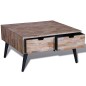 vidaXL Mesa de centro con 4 cajones de madera de teca reciclada vidaXL Mesa de centro con 4 cajones de madera de teca reciclada