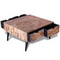 vidaXL Mesa de centro con 4 cajones de madera de teca reciclada vidaXL Mesa de centro con 4 cajones de madera de teca reciclada
